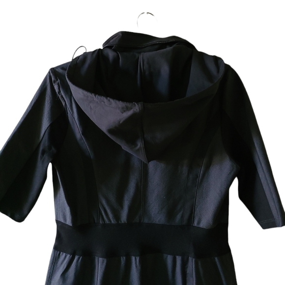 Staci Snider designer tailored mini hooded dress sz large - Picture 10 of 12